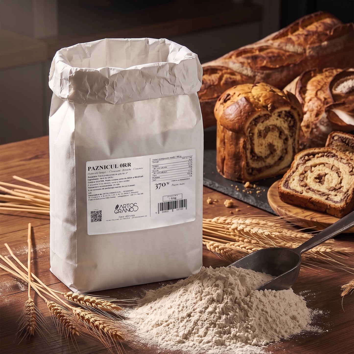 Paznicul 0RR — Cozonac & Croissant Făină Profesională Tip 0 W370 | 5kg