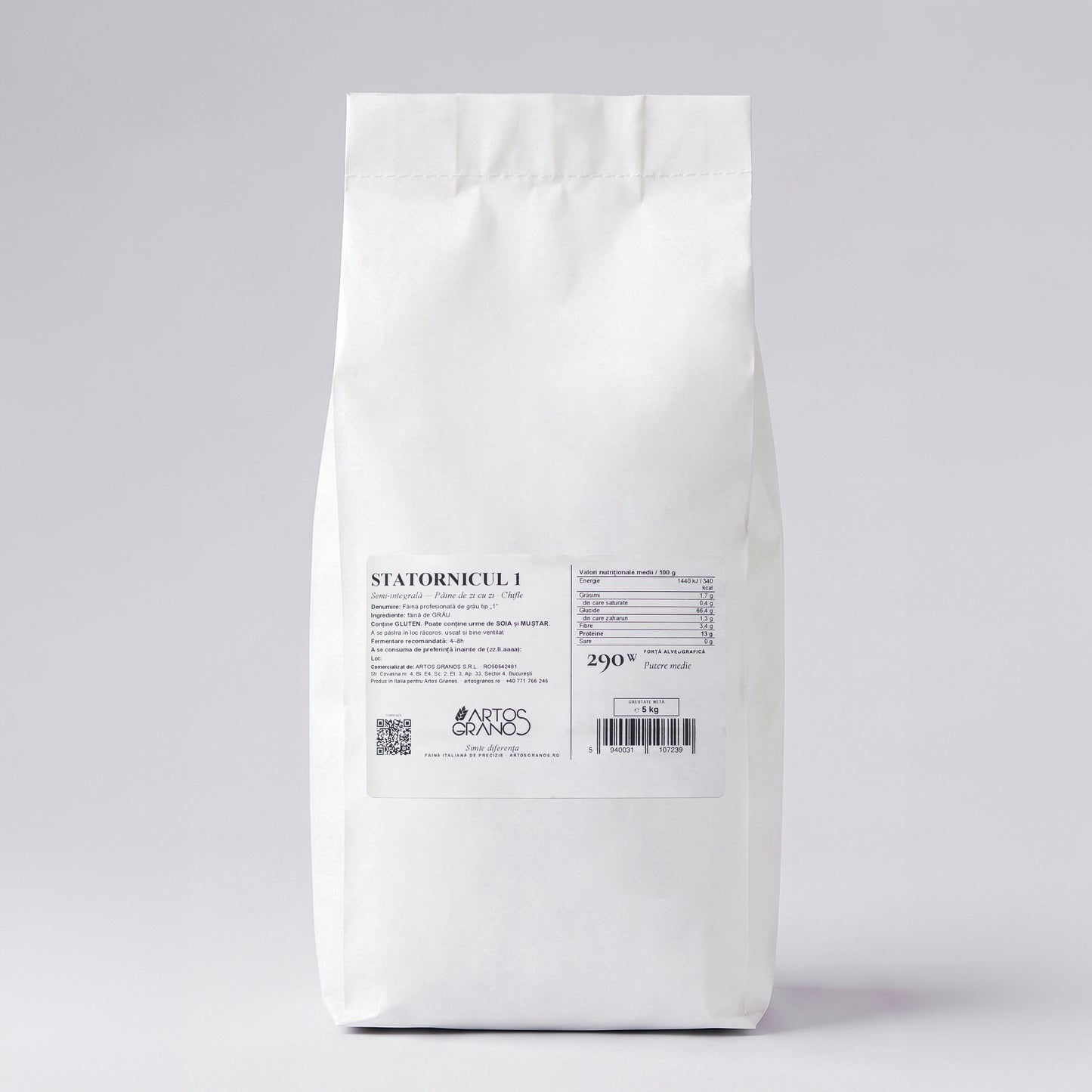 Statornicul 1 — Pâine Semi-Integrală Făină Profesională Tip 1 | 5kg