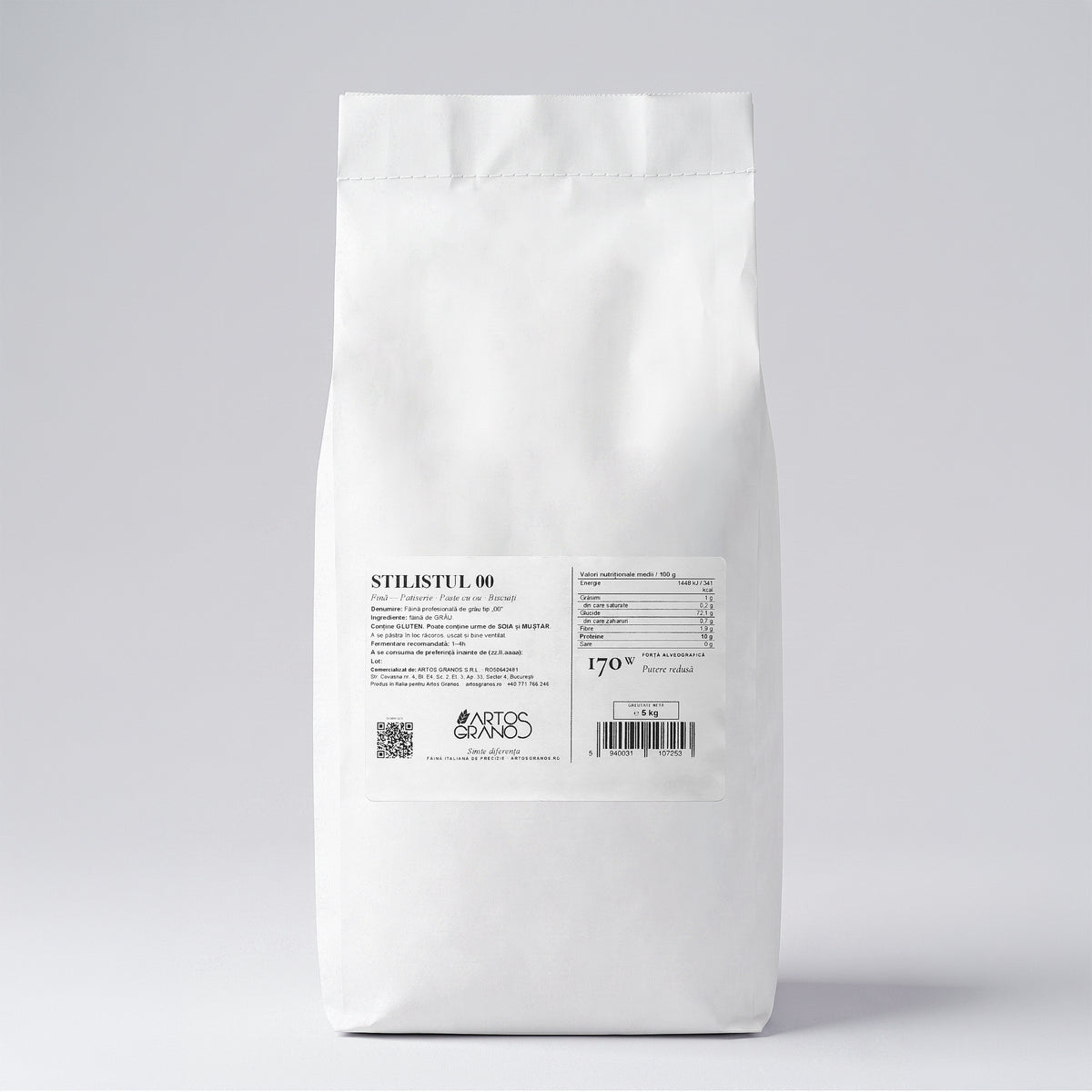 Stilistul 00 — Patiserie & Prăjituri Făină Profesională Tip 00 W170 | 5kg