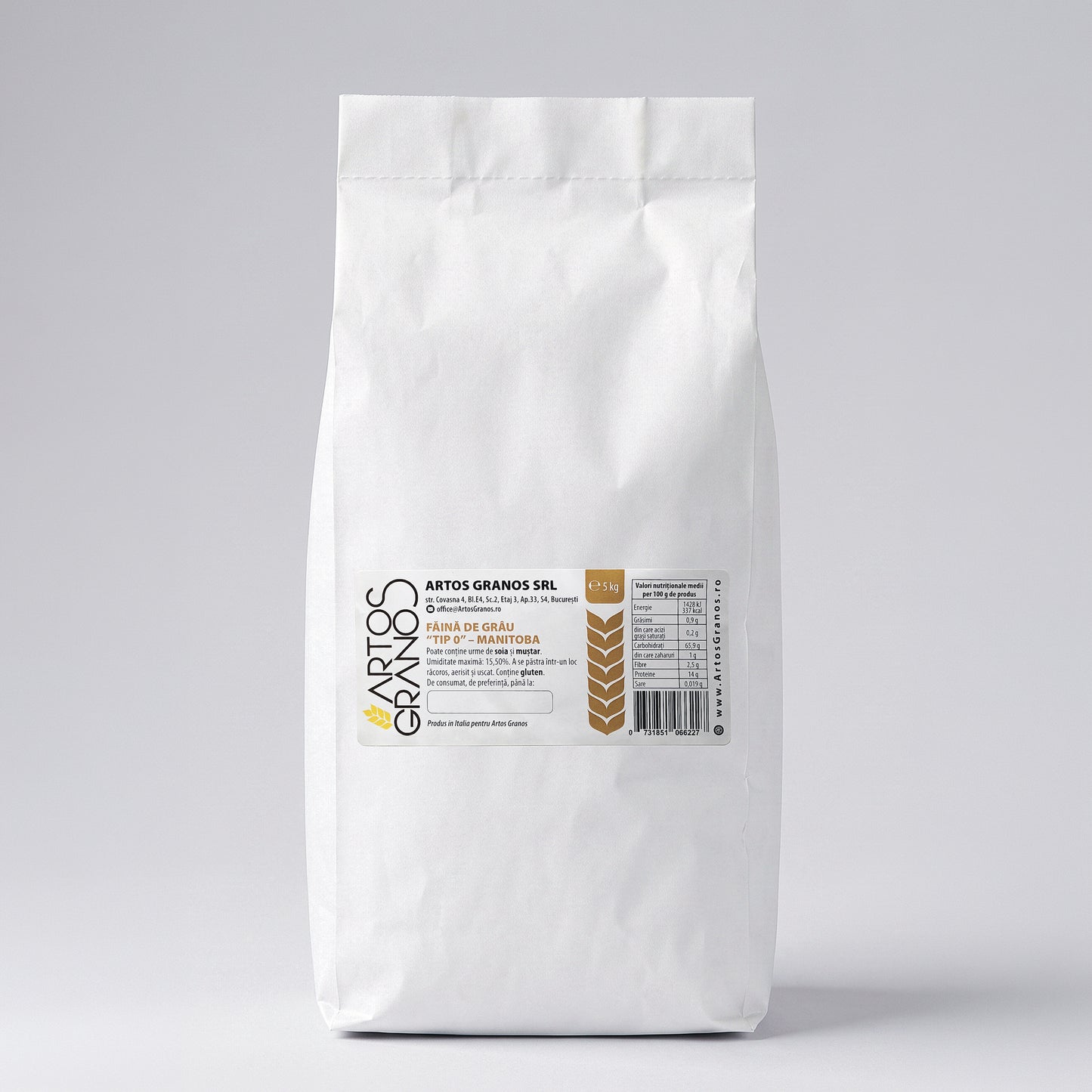 Artizanul 0M — Făină Manitoba Tip 0-M W400 | 5kg