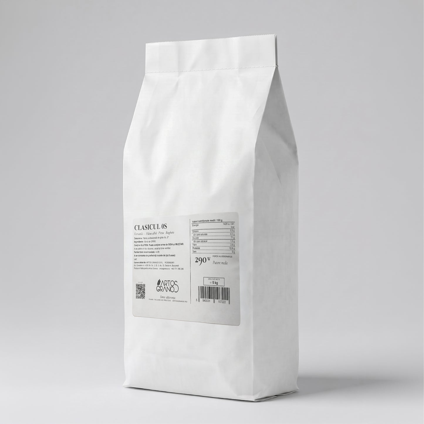 Clasicul 0S — Pâine & Pizza Făină Profesională Tip 0 W290 | 5kg