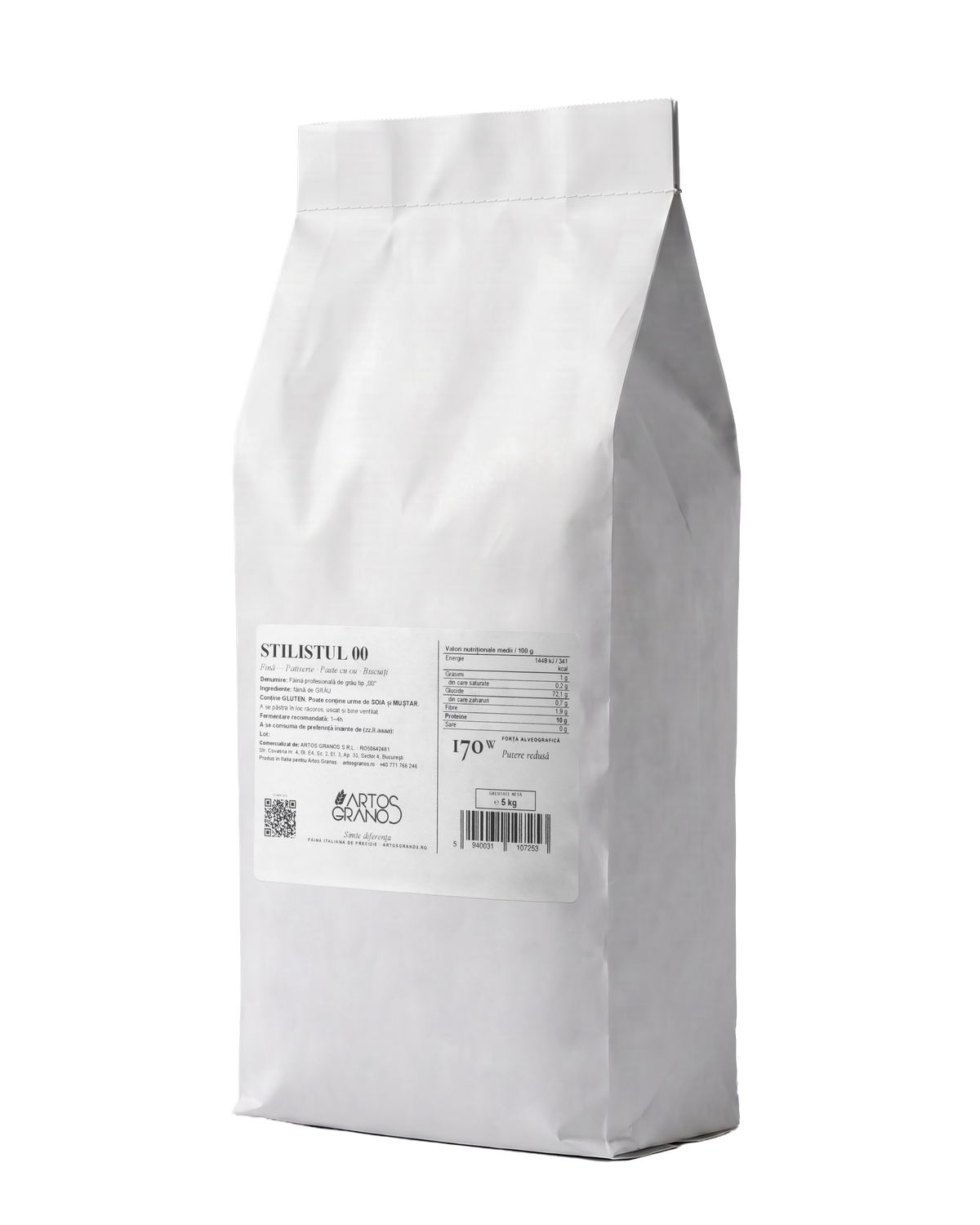 Stilistul 00 — sac 5 kg, vedere din lateral