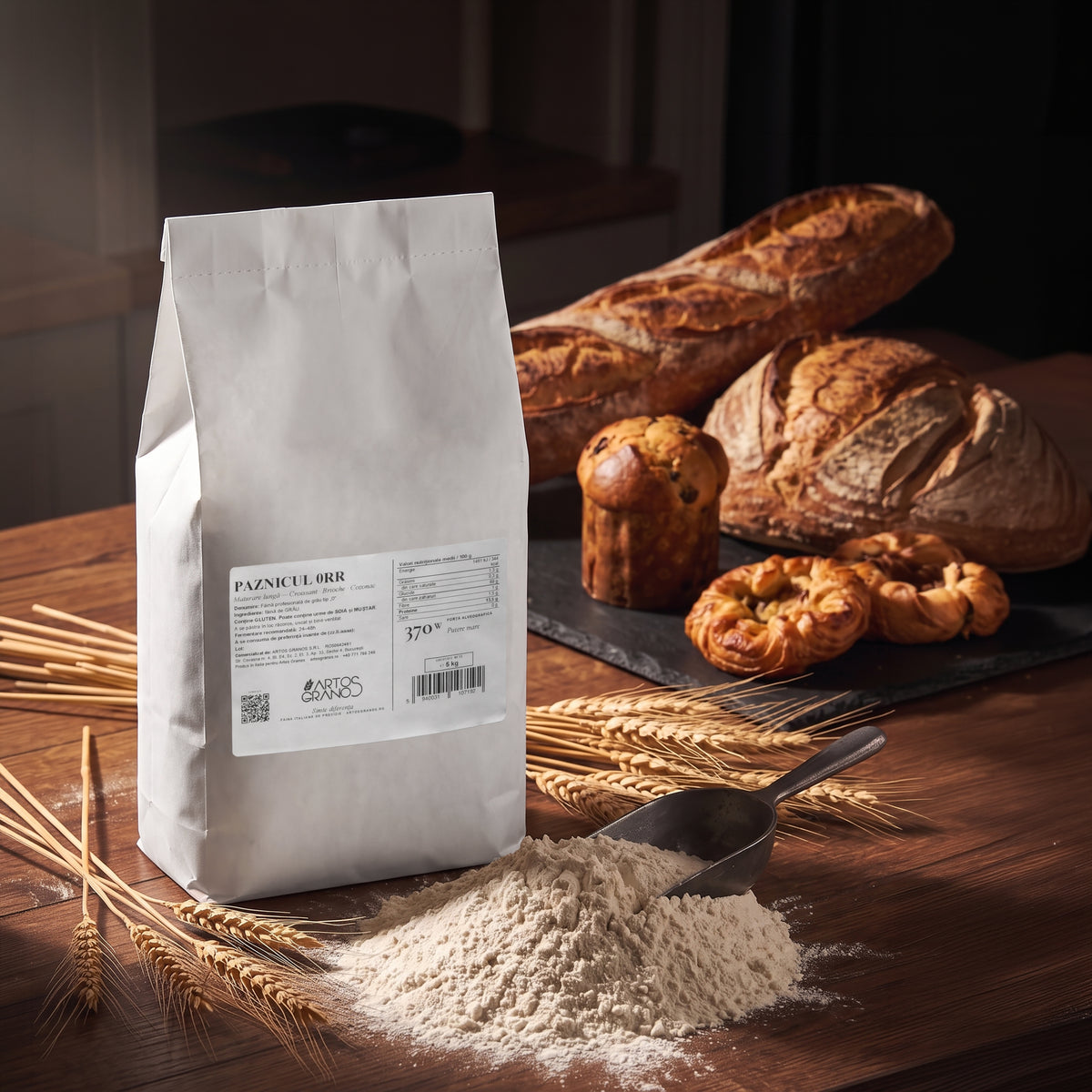Paznicul 0RR — Cozonac & Croissant Făină Profesională Tip 0 W370 | 5kg