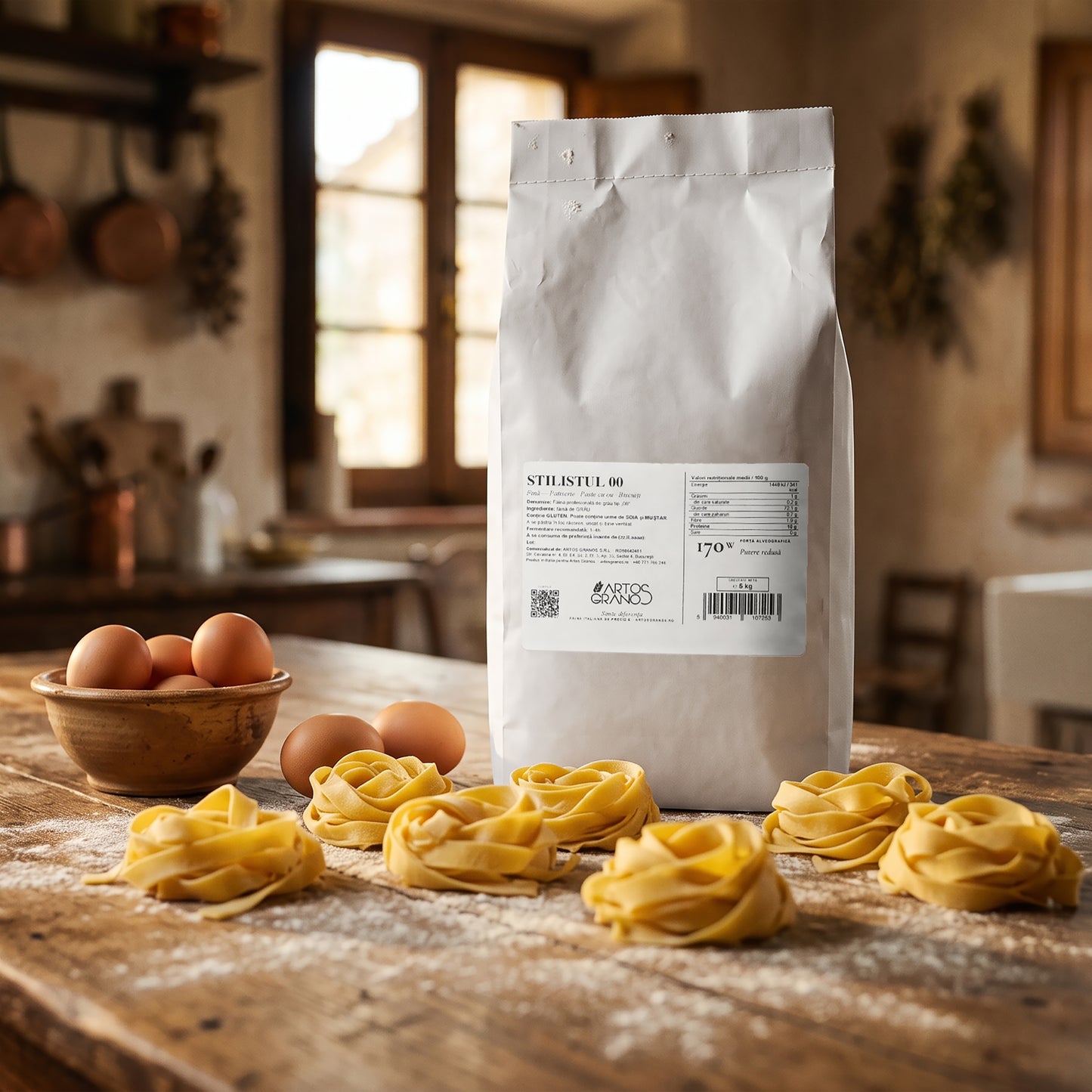 Stilistul 00 — Patiserie & Prăjituri Făină Profesională Tip 00 W170 | 5kg