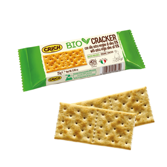 Bio Cracker cu Ulei Extravirgin de Măsline Individual - Crackers Bio 25g (Bax 100 bucăți)